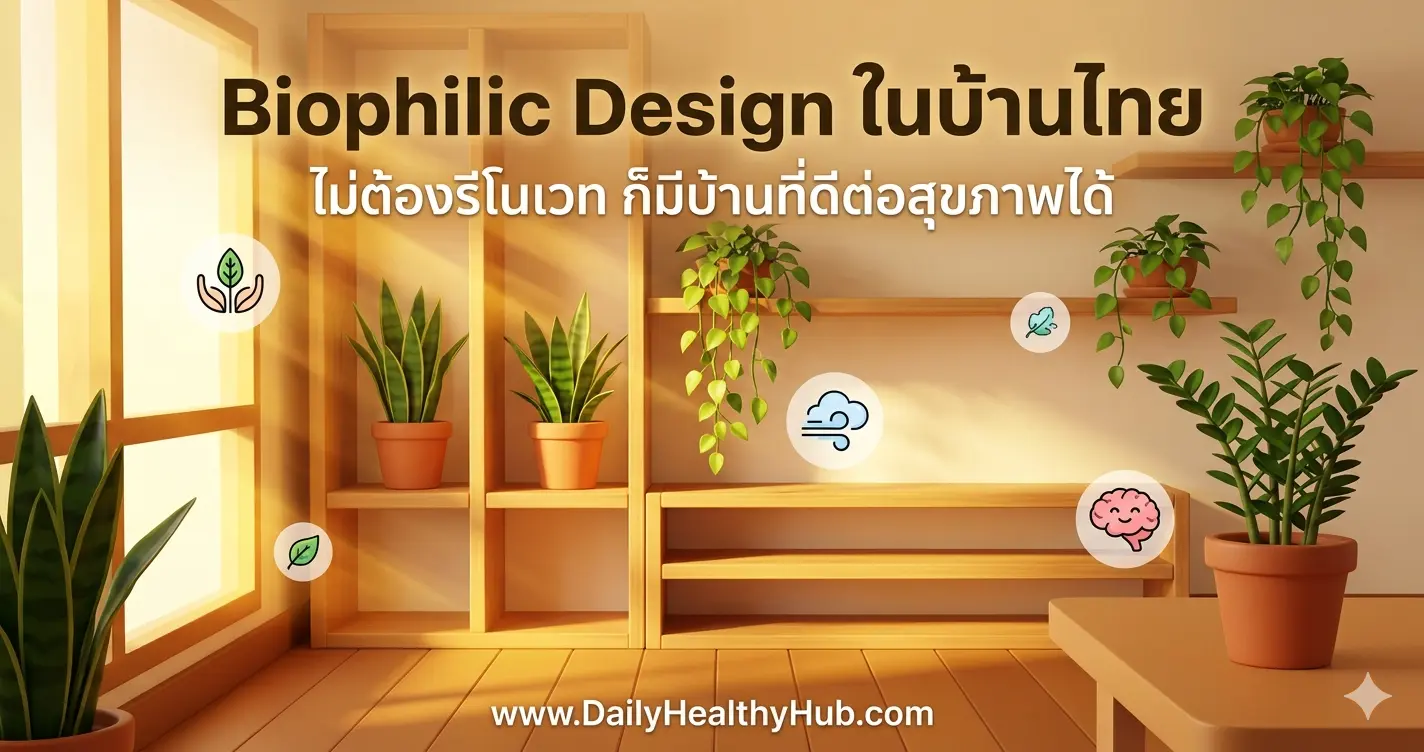 Biophilic Design คืออะไร ทำได้จริงในบ้านไทย ไม่ต้องรีโนเวท | DailyHealthyHub