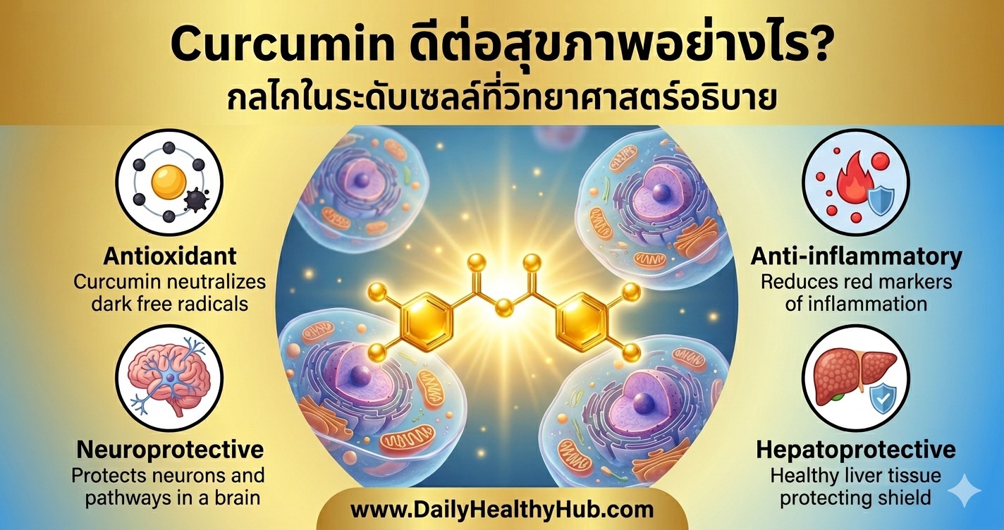 Curcumin ดีต่อสุขภาพอย่างไร กลไกในระดับเซลล์ที่วิทยาศาสตร์อธิบาย