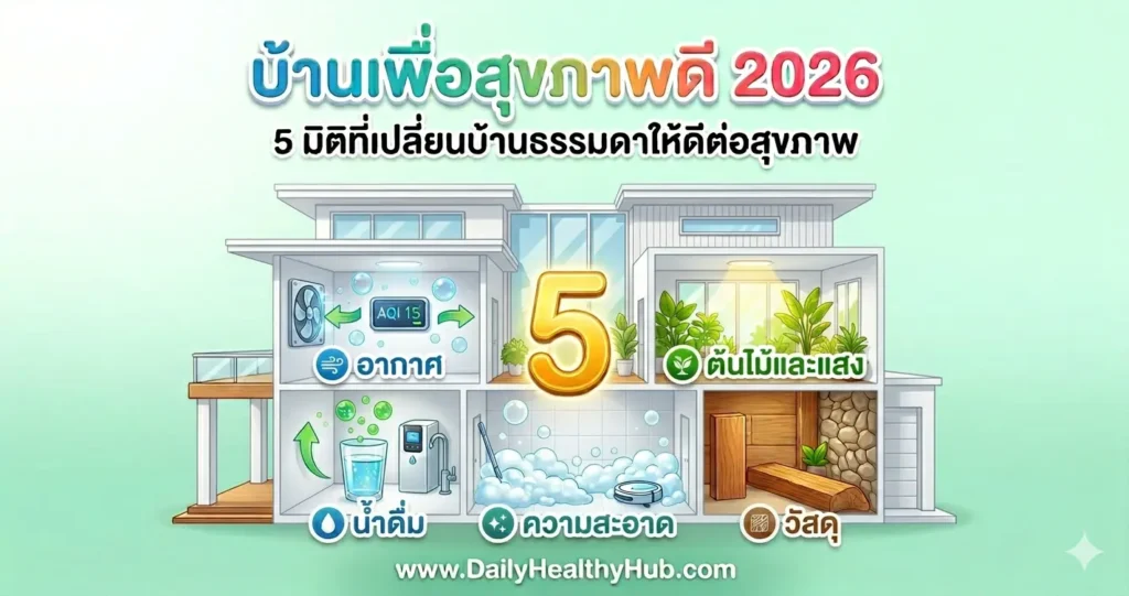 บ้านเพื่อสุขภาพดี 2026: 5 มิติที่คุณต้องรู้ก่อนปรับบ้านตัวเอง
