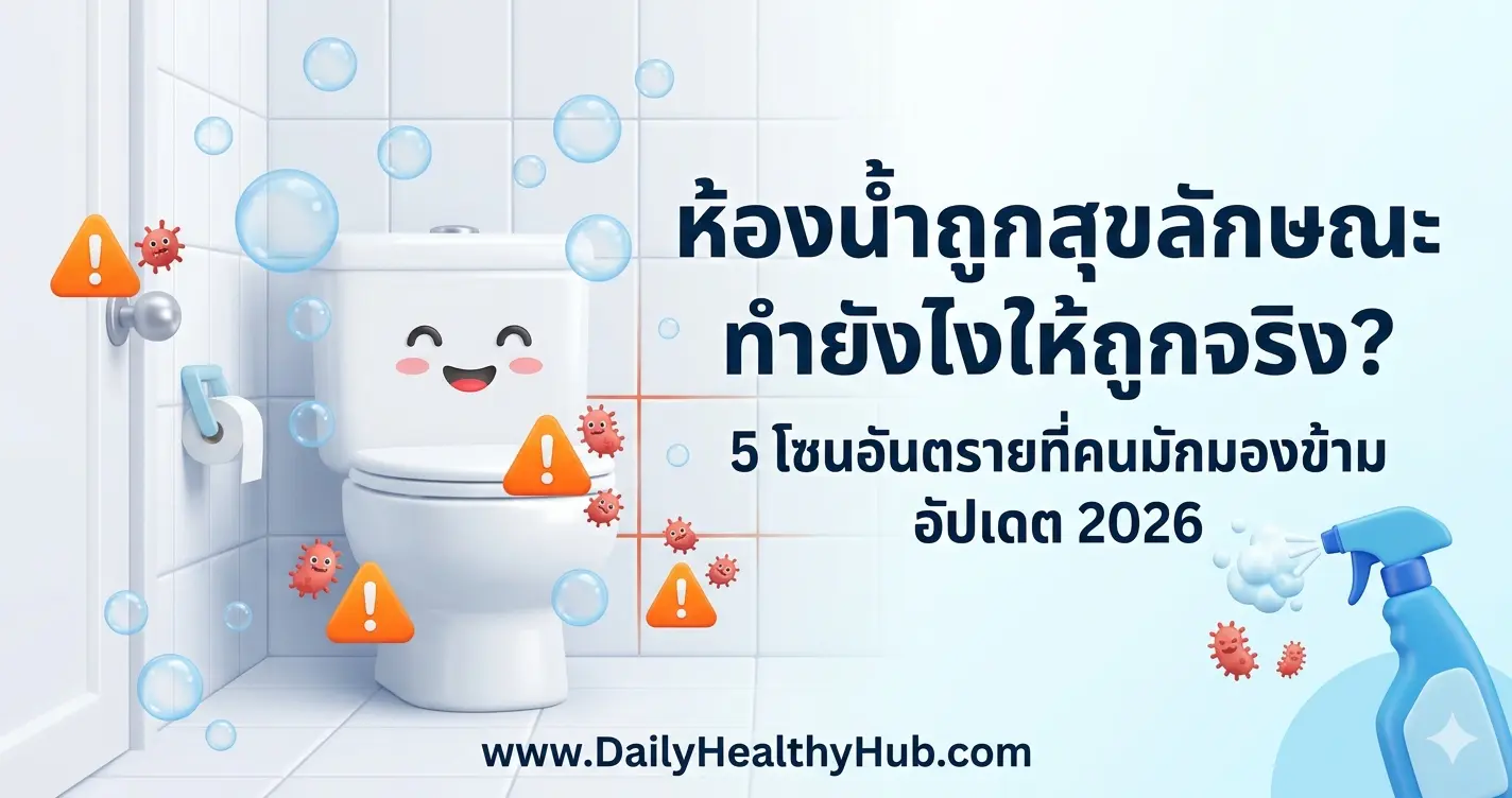 ห้องน้ำถูกสุขลักษณะ 5 โซนอันตรายที่คนมักมองข้าม ทำความสะอาดถูกวิธี | DailyHealthyHub