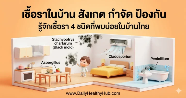 เชื้อราในบ้าน วิธีสังเกต กำจัด และป้องกัน 4 ชนิดที่พบบ่อยในบ้านไทย | DailyHealthyHub