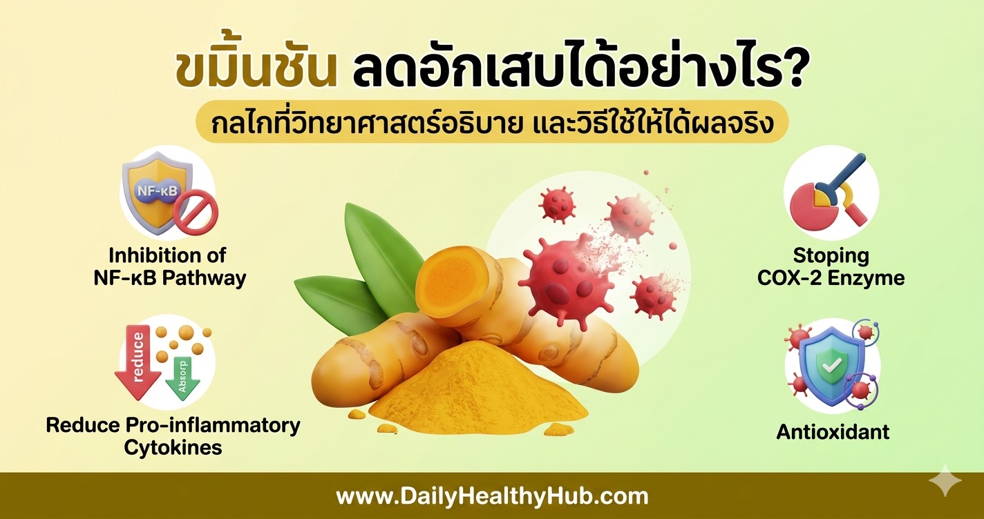 ขมิ้นชันลดอักเสบได้อย่างไร กลไกที่วิทยาศาสตร์อธิบาย และวิธีใช้ให้ได้ผลจริง