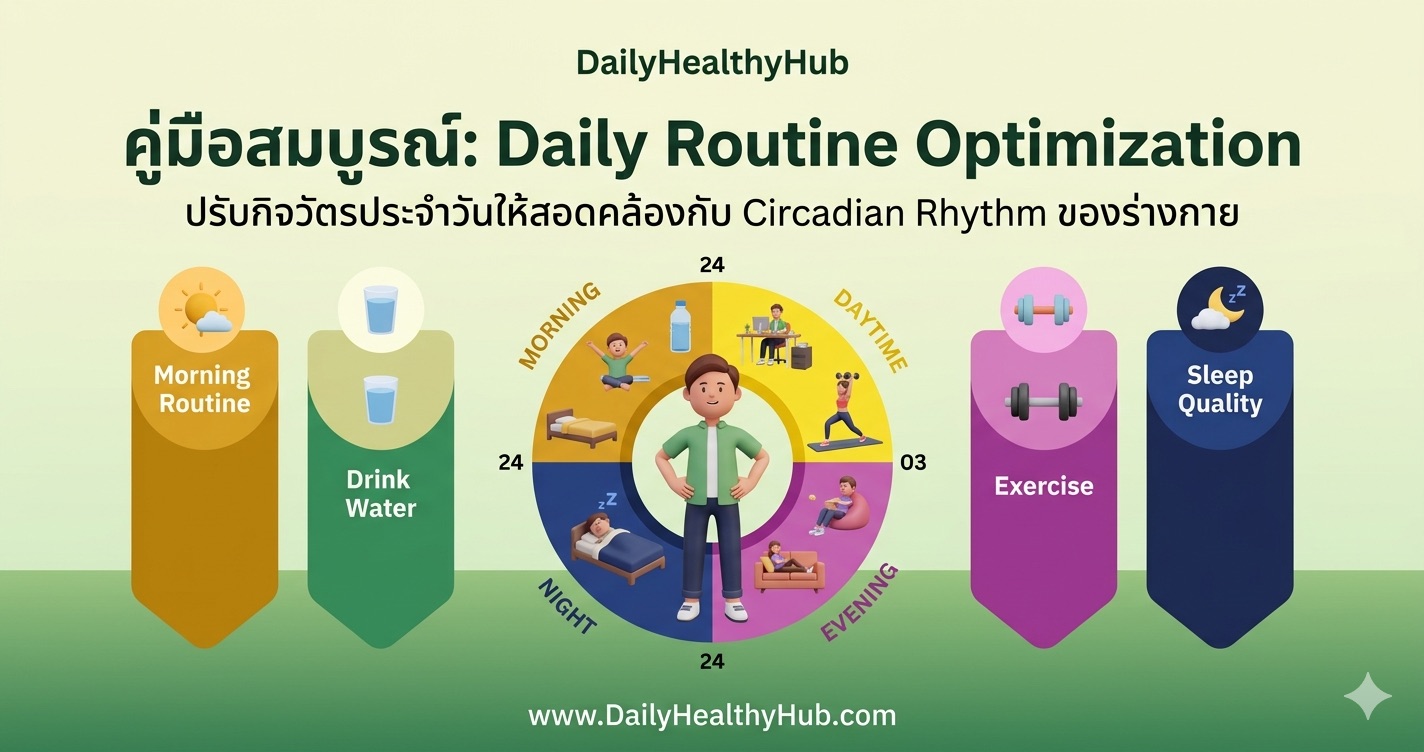 คู่มือสมบูรณ์ Daily Routine Optimization ปรับกิจวัตรประจำวันให้สอดคล้องกับ Circadian Rhythm ของร่างกาย