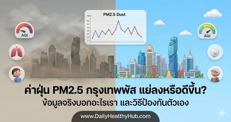 ค่าฝุ่น PM2.5 กรุงเทพ แย่ลงหรือดีขึ้น ข้อมูลจริงบอกอะไรเรา และวิธีป้องกันตัวเอง