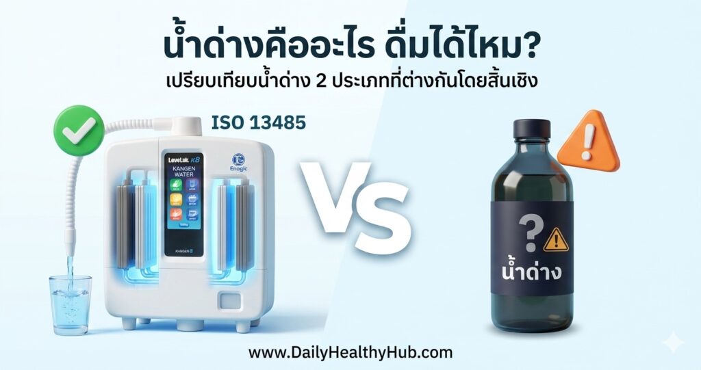 น้ำด่างคืออะไร ดื่มได้ไหม และแบบไหนที่ปลอดภัยจริง [อัปเดต 2026]