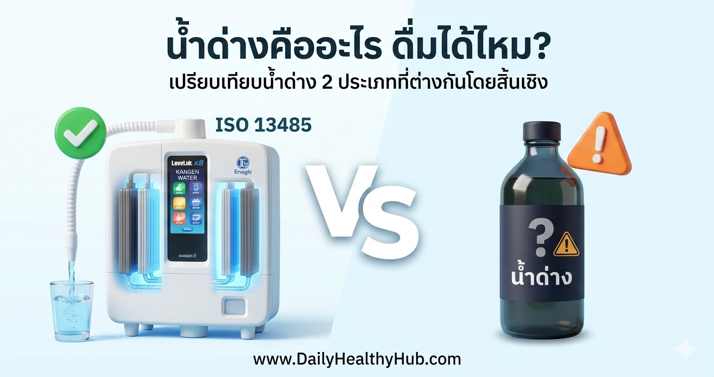 น้ำด่างคืออะไร ดื่มได้ไหม เปรียบเทียบน้ำด่าง 2 ประเภทที่ต่างกันโดยสิ้นเชิง อัปเดต 2026