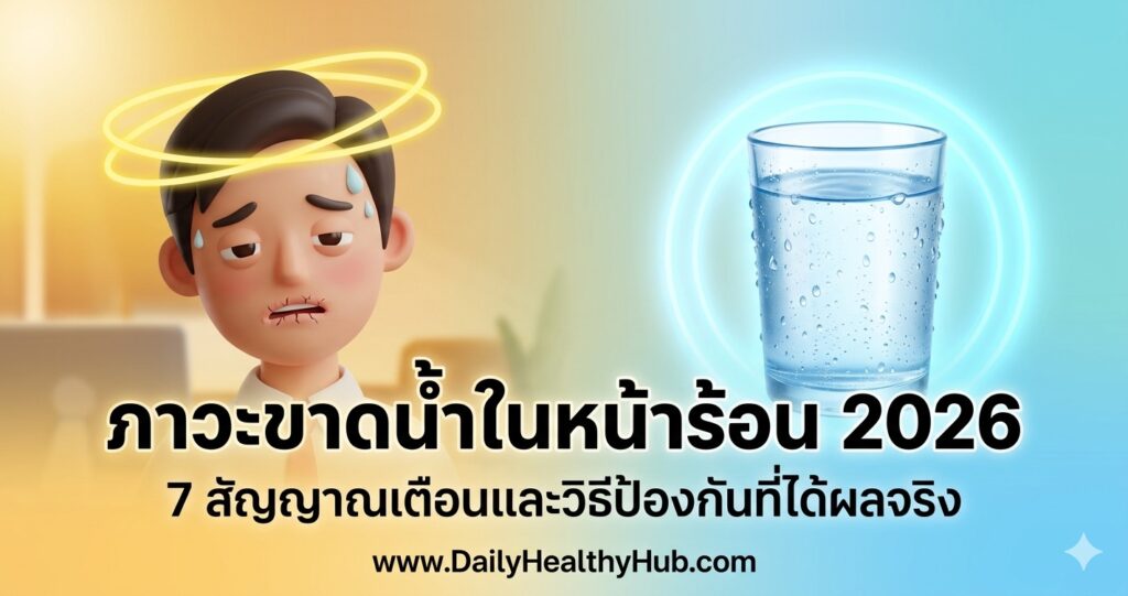 ภาวะขาดน้ำในหน้าร้อน : 7 สัญญาณเตือนที่คนมักมองข้าม และวิธีป้องกันที่ได้ผลจริง
