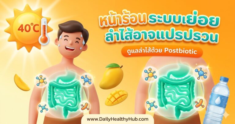 หน้าร้อน-ระบบเย่อย-ลำไส้อาจแปรปรวน-ดูแลลำไส้ด้วย-Postbiotic