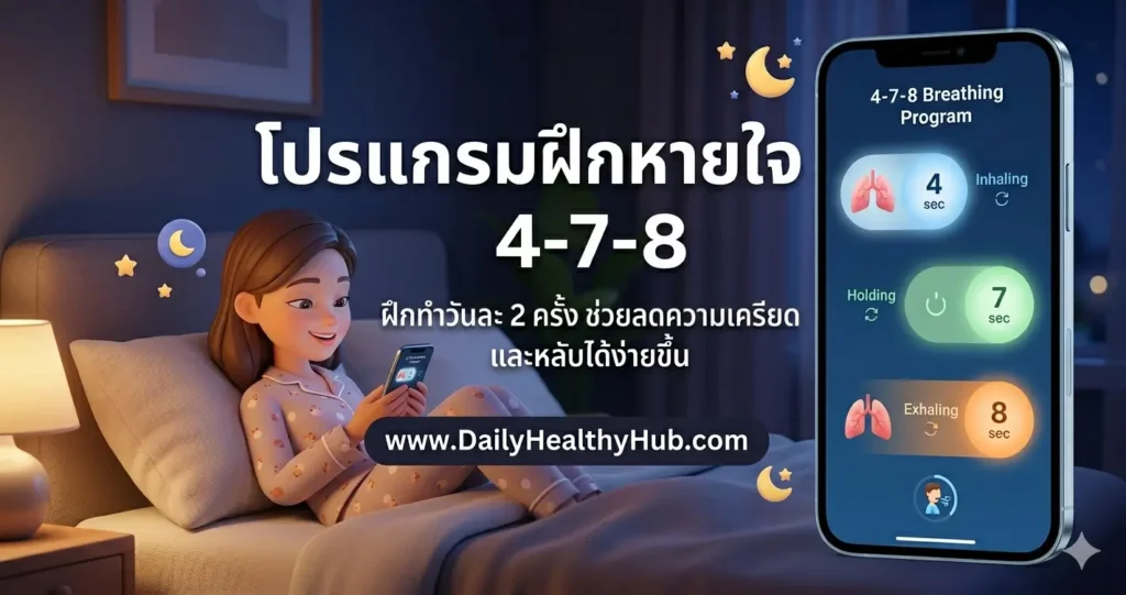4-7-8 Breathing Timer — ฝึกหายใจลดความเครียด