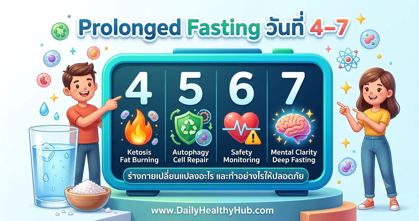 Prolonged Fasting วันที่ 4-7 อดอาหารระยะยาวอย่างปลอดภัย ต่อจาก 3 วัน