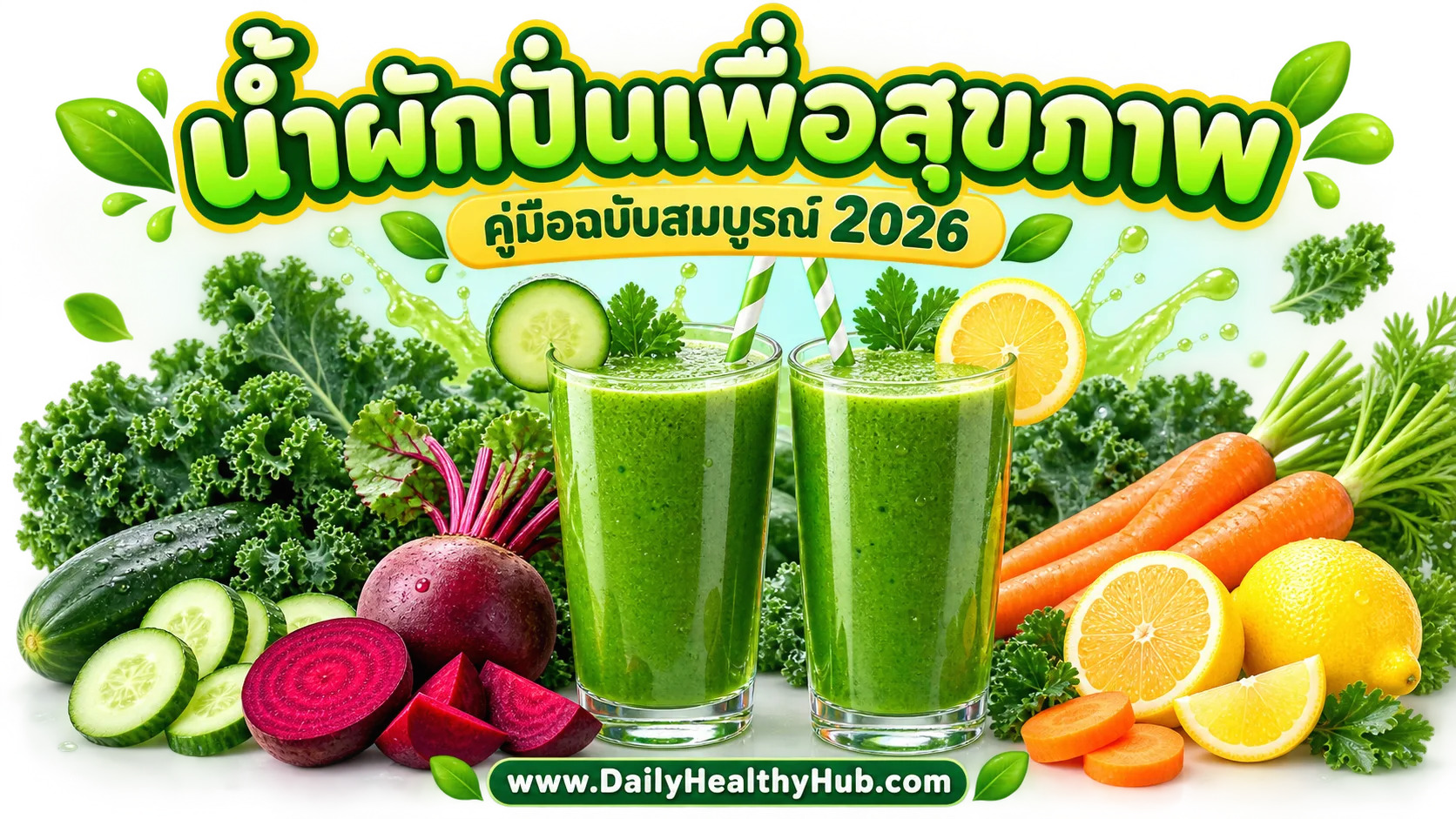 คู่มือน้ำผักปั่นครบทุกมิติ 2026 — DailyHealthyHub.com